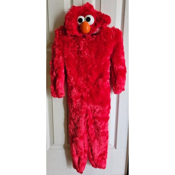 Elmo Costume Light up Eyes Toddler 3T-4T Halloween Plush Furry Sesame Street Kid - Picture 1 of 9